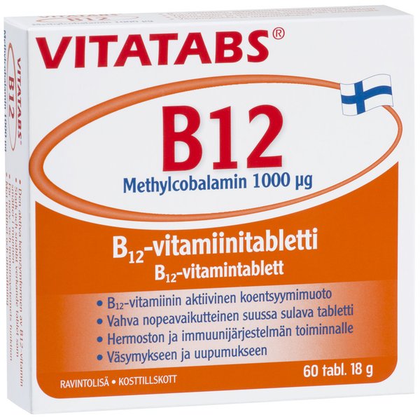 Vitatabs B12 Methylcobalamin 1000ug 60tabl