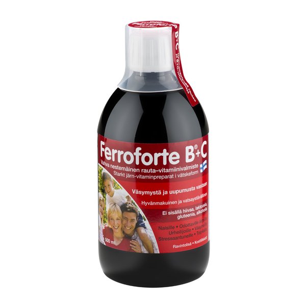 Ferroforte B® + C nestemäinen rautavalmiste 500ml
